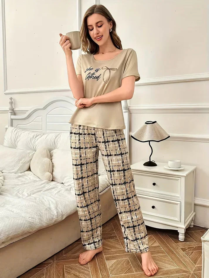 She is Cothed Printed Night Suit
