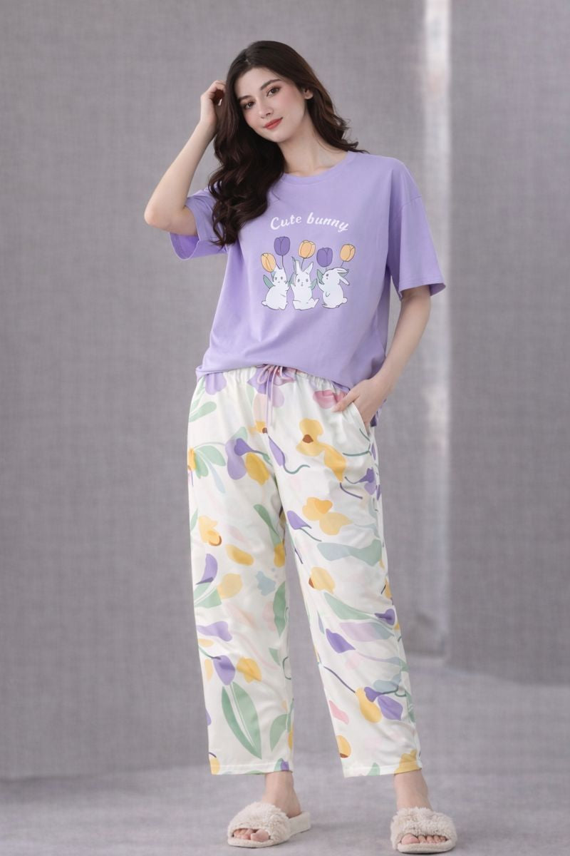 Cute Bunny Printed Night Suit