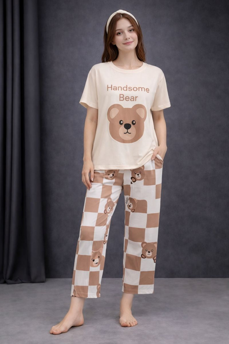 Bear Printed Pajama Night Suit
