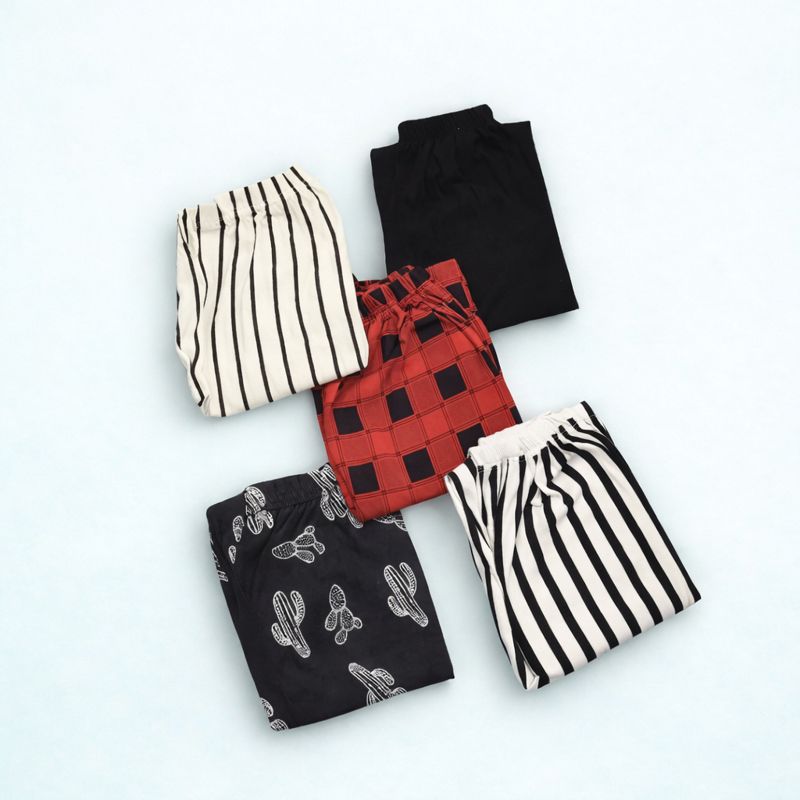 Pack Of Five Soft Cotton Pajama For Woman #004