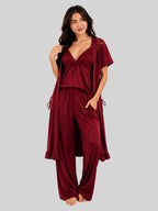 Royale Lace 5-Piece Silk Nightwear Set LX001