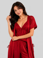 Royale Lace 5-Piece Silk Nightwear Set LX 002