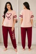 Dreamy Hearts Printed Night Suit