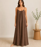 Serenity Brown Maxi Sleep Dress