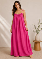 Rose Glow Maxi Night Dress