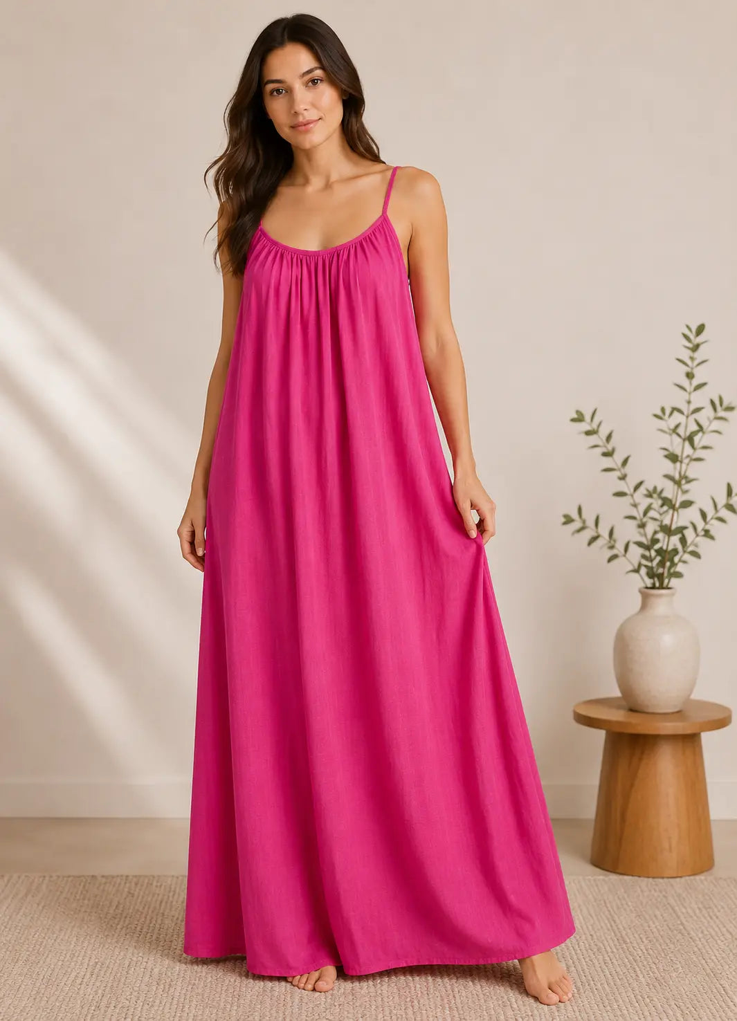 Rose Glow Maxi Night Dress