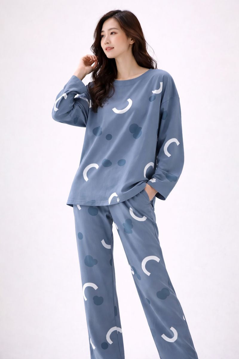Pattern Printed Woman Night Suit