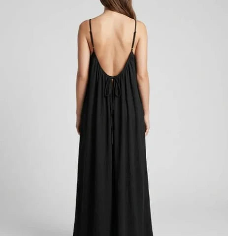 Black Elegance Maxi Sleep Dress
