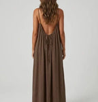 Serenity Brown Maxi Sleep Dress