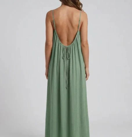 Elegant Green Maternity Maxi Nightdress