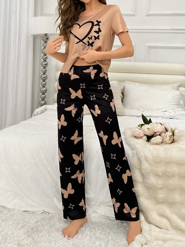 Butterfly print Night Suit