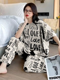 Drop Shoulder Skin Printed Night Suit