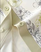 V-Neck Botanical Print Women Nightwear Set